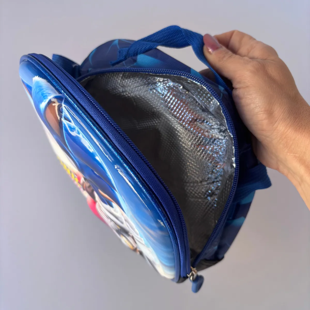 Kit Mochila Sonic com Mochila de Rodinhas + Lancheira Térmica