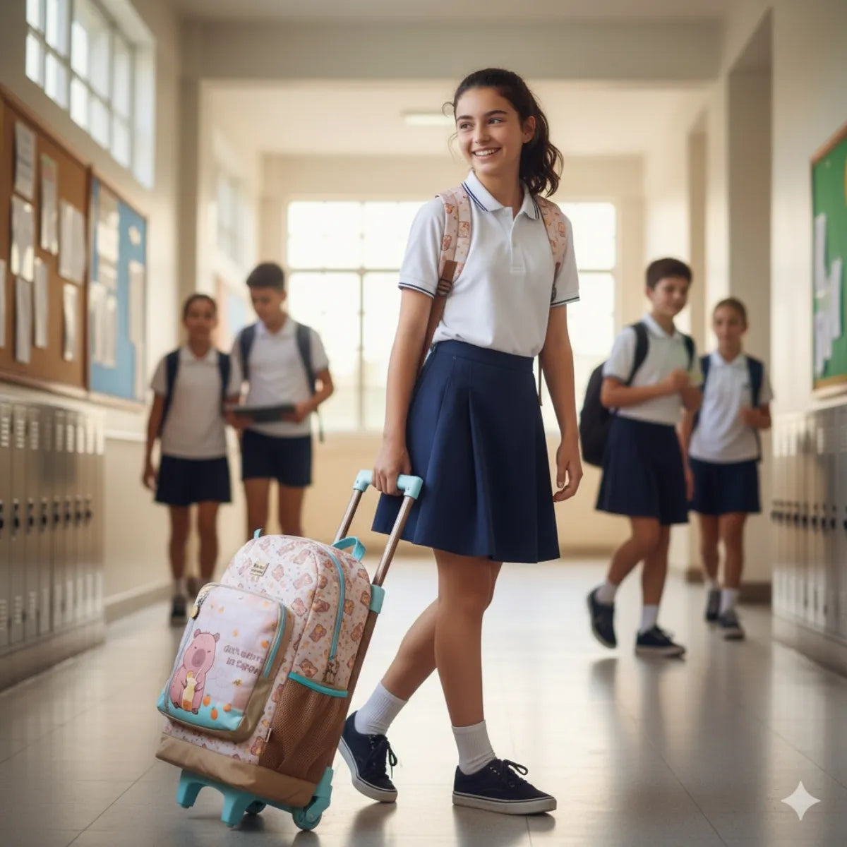 Kit Mochila Tema Animal Fashion com Mochila + Lancheira + Estojo Box