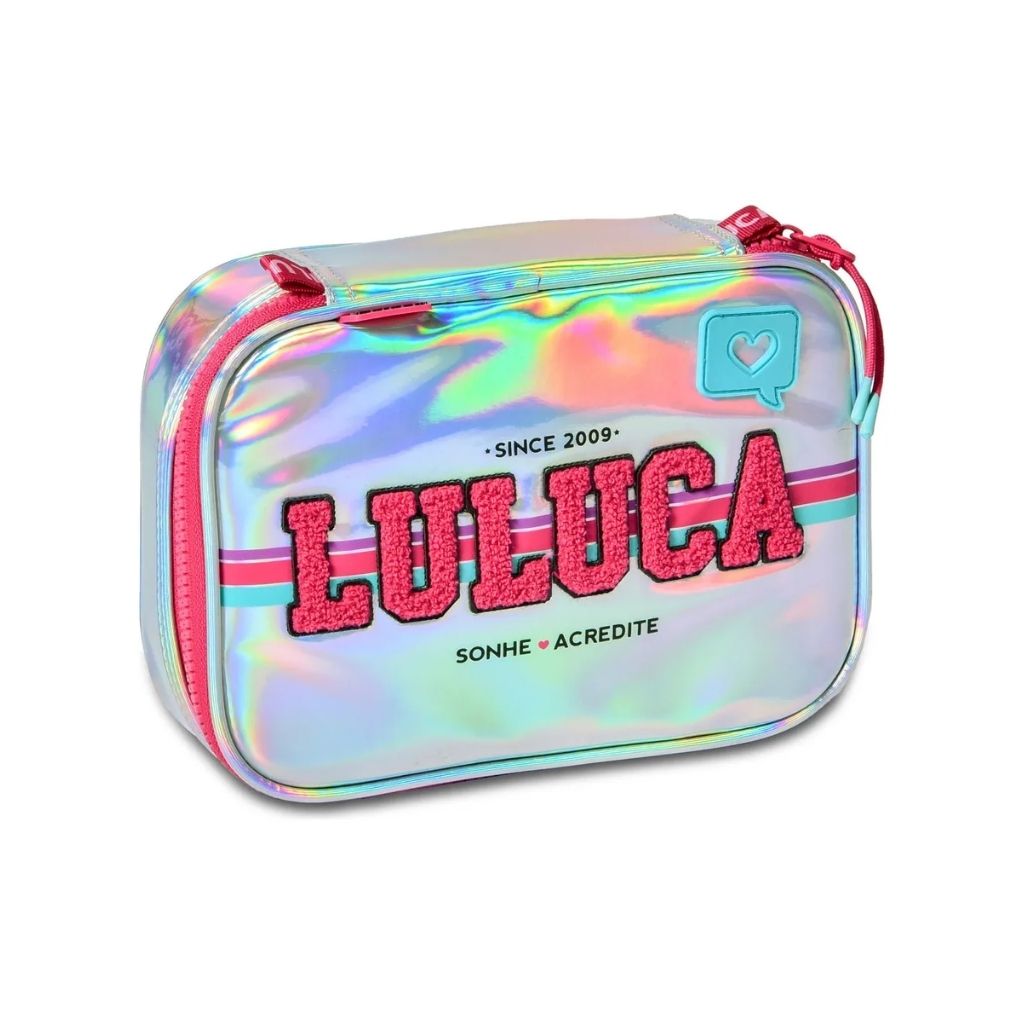 Mochila Luluca 2026 com Mochila de Rodinhas + Lancheira Térmica + Estojo