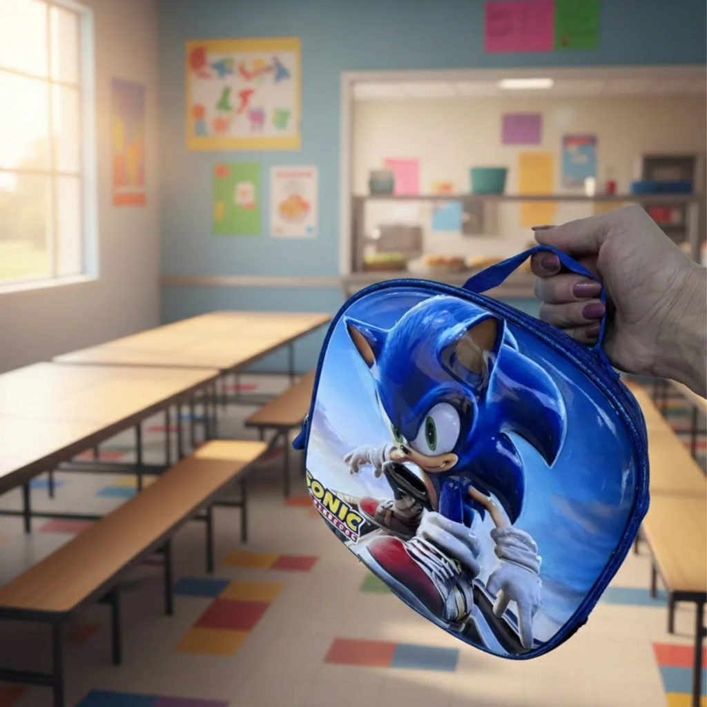 Kit Mochila Sonic com Mochila de Rodinhas + Lancheira Térmica