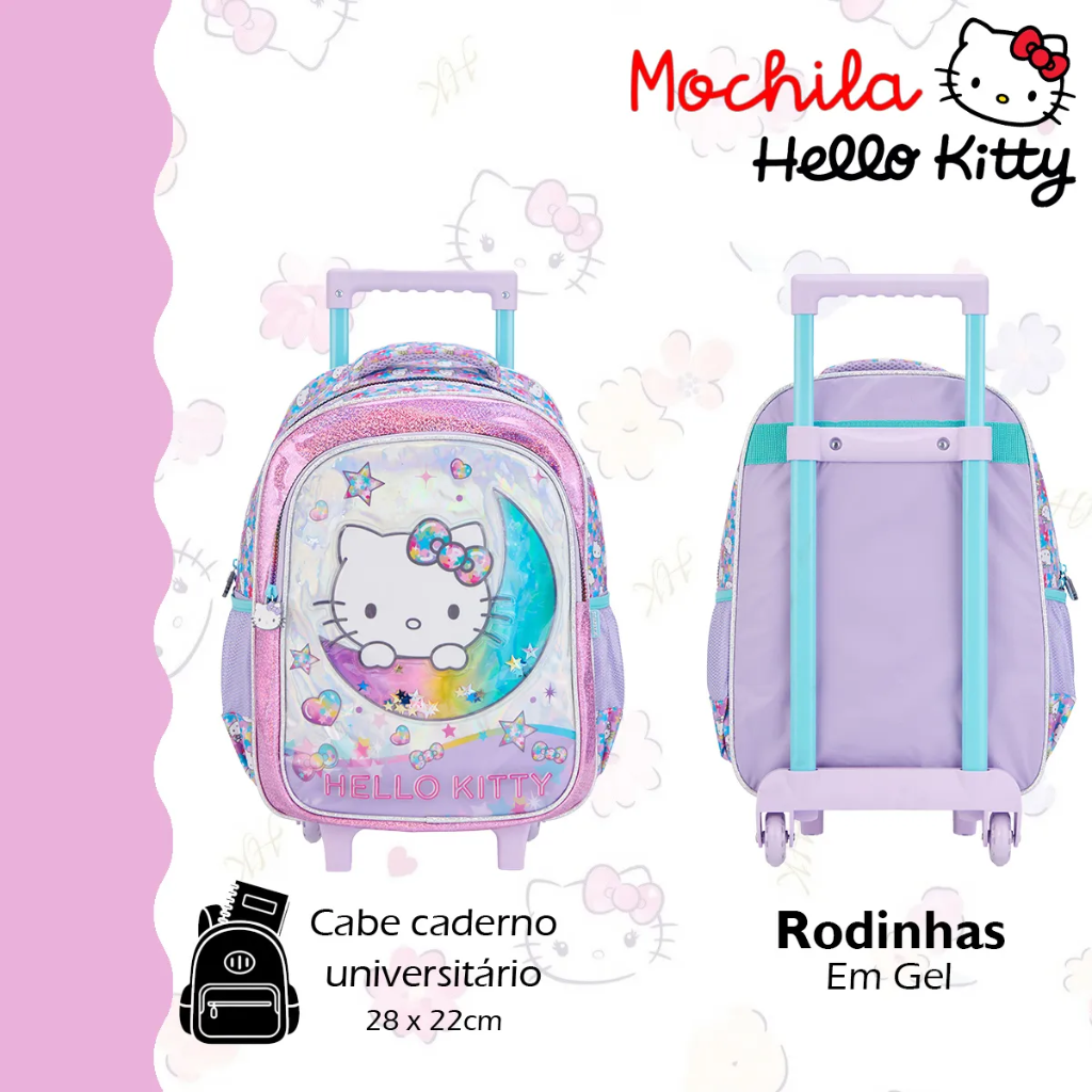 Kit Mochila Kitty 2026 com Mochila + Lancheira Térmica