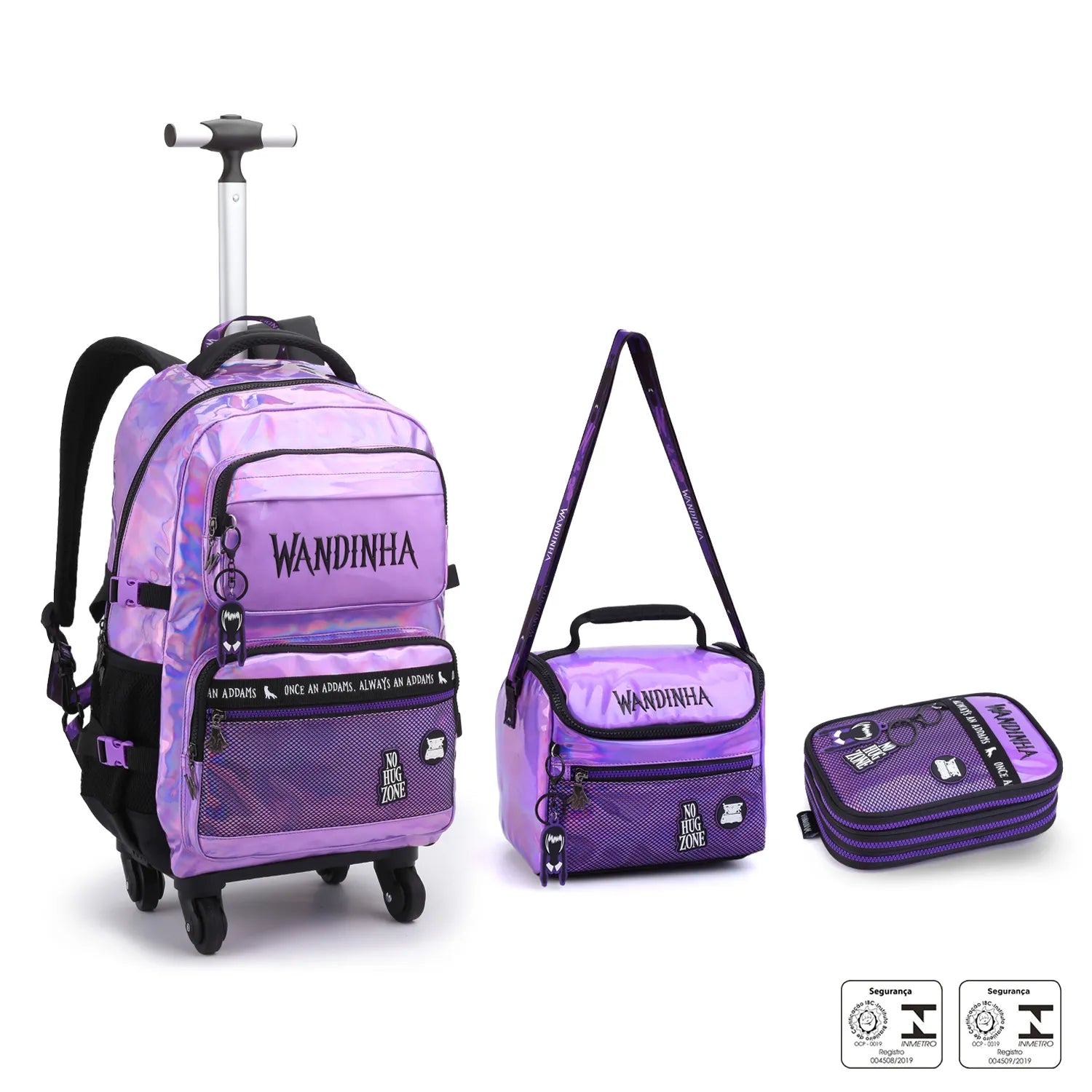 Kit Mochila Estilo Dark com Mochila + Lancheira Térmica + Estojo