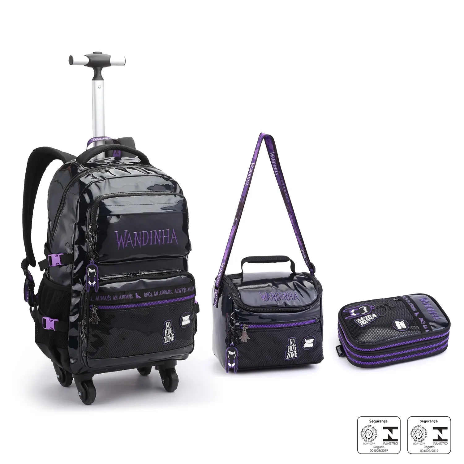 Kit Mochila Estilo Dark com Mochila + Lancheira Térmica + Estojo