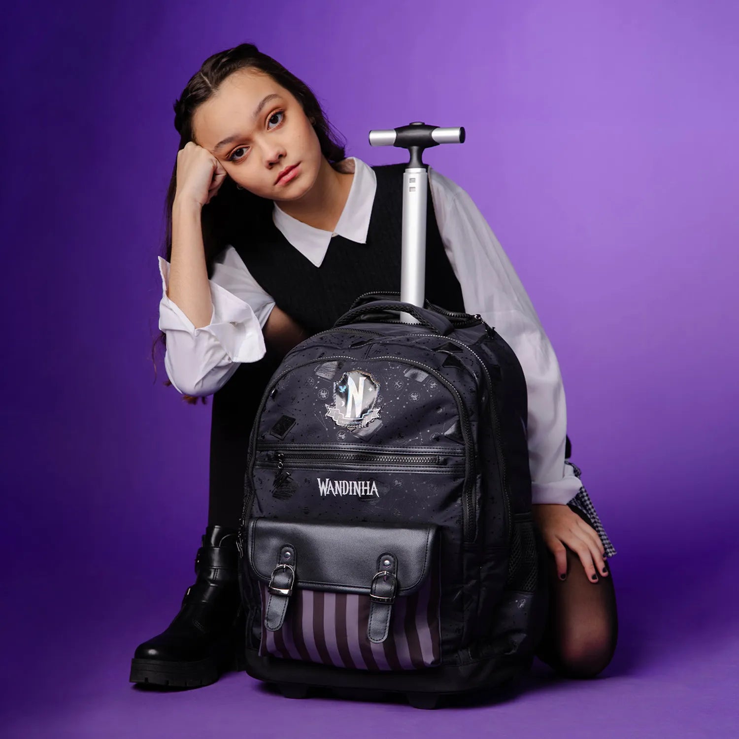 Kit Mochila Estilo Dark com Mochila + Lancheira Térmica + Estojo