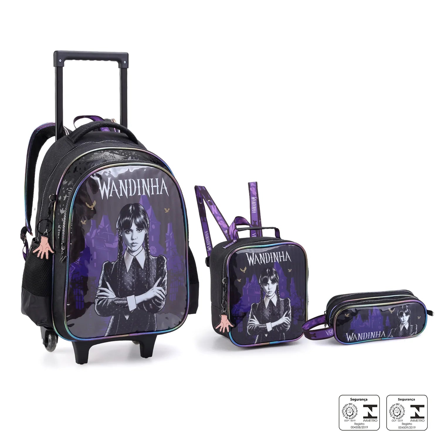 Kit Mochila Estilo Dark com Mochila + Lancheira Térmica + Estojo